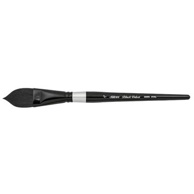 Black Velvet Oval 3009S Silver Brush