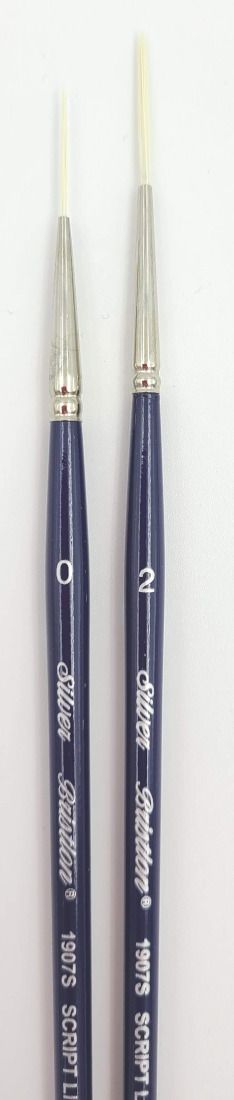 Script Liner Bristlon Silver Brush manche court