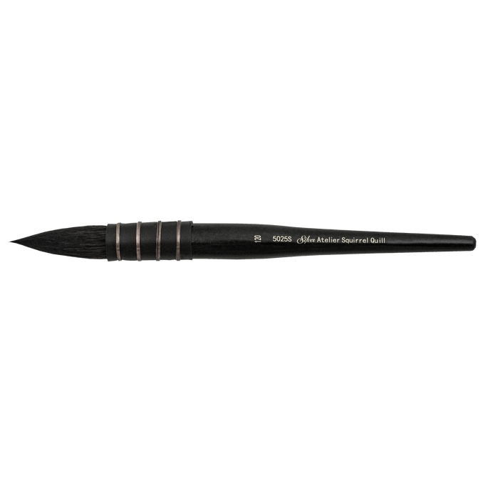 Silver Atelier Squirrel Quill Rond Manche Court 5025S Silver Brush Silver Atelier Squirrel Quill Rond Manche Court 5025S Silver Brush