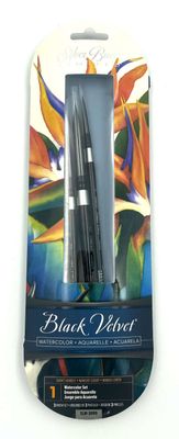 Black Velvet Pinceaux aquarelle Rond ens. de 3 Silver brush