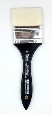 Pinceau large plat 2.5¨ blanc en silicone Nobel