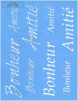 Pochoir Bonheur-Amitié