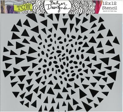 Pochoir Dash Triangle 12"x12" TCW830