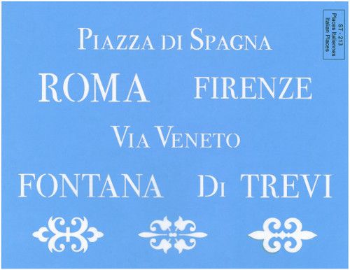 Pochoir Places italiennes (3 feuilles) ST-213