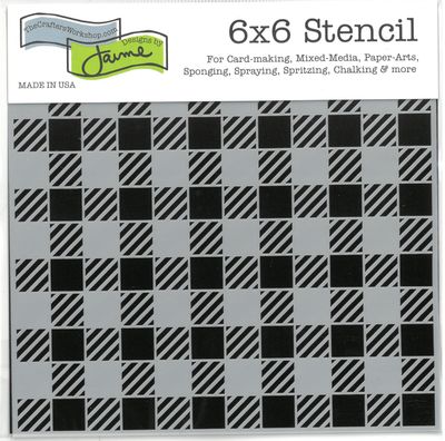 Pochoir Mini Buffalo Plaid Square 6"x6" TCW955s