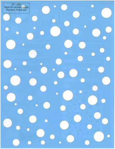 Pochoir Tapis de cercles variés ST-049 8.5"x11"