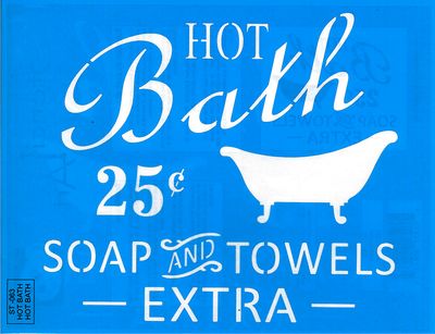Pochoir Bain à 25¢ ST-063