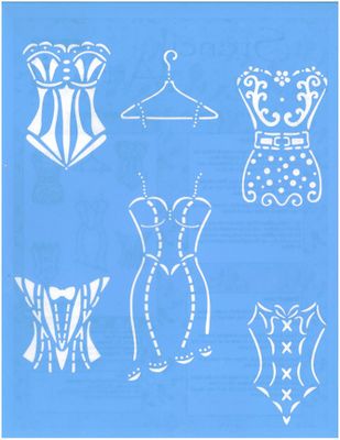 Stencil Set of 5 bustiers ST-600