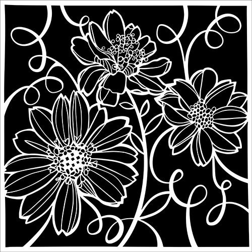 Pochoir Tangled Flora 12"x12" TCW1059