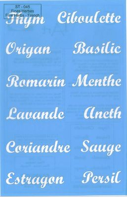 Pochoir Fines herbes