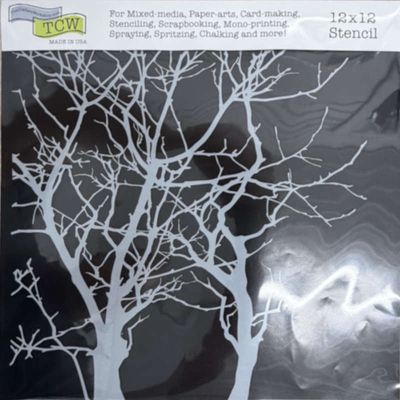 Stencil Trees 12"x12" TCW208