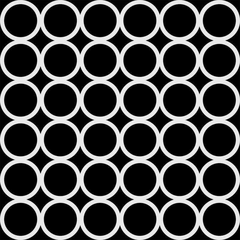 Pochoir Grid of Rings 6"x6" TCW1076s