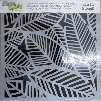 Stencil Banana Leaves 12"x12" TCW1047