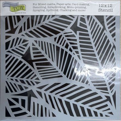 Pochoir Banana Leaves 12"x12" TCW1047