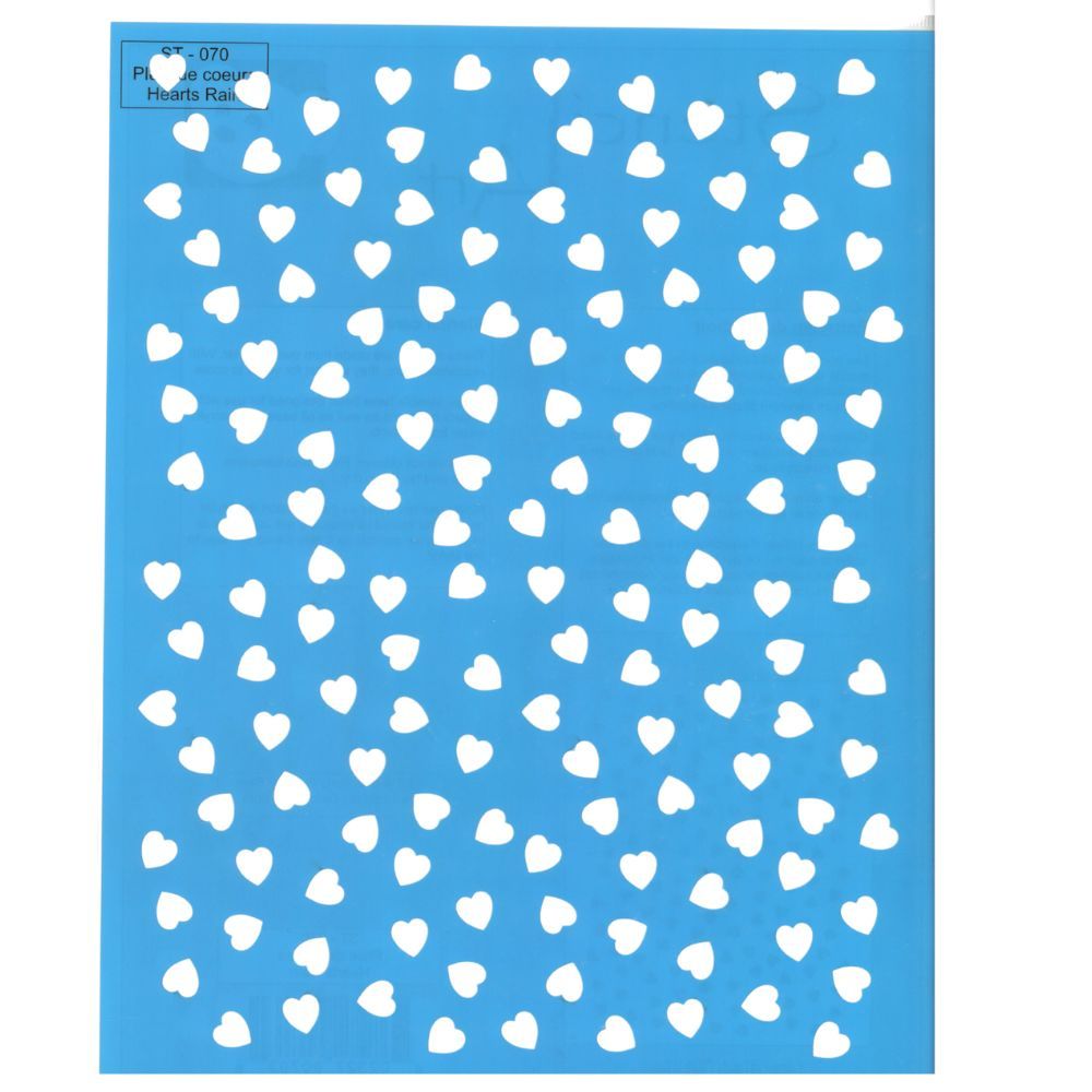 Pochoir Pluie de coeurs ST-070