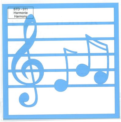 Pochoir Harmonie 6"x6"