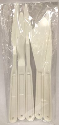 Palette knife set of 5 plastic