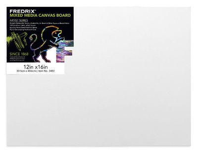 Plaquette entoilée pour techniques mixtes 12"x16" Fredrix