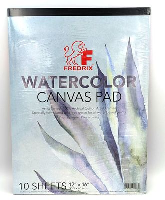 Tablette de toiles aquarelle 12"x16" Fredrix (10 feuilles)