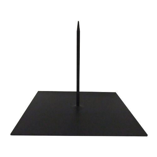 Socle en métal noir 25cmX25cm avec 1 tiges 3/8