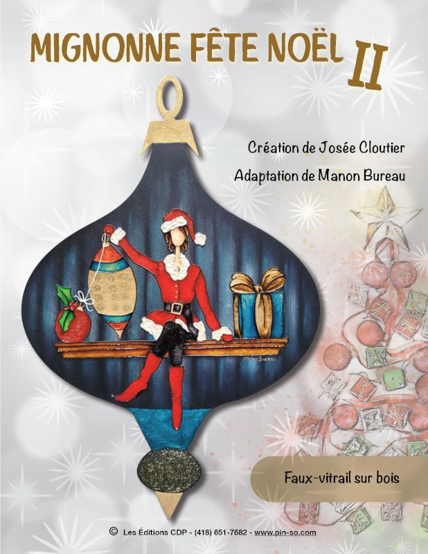 Mignonne fête Noël II-MB version faux-vitrail(Fichier PDF Français)