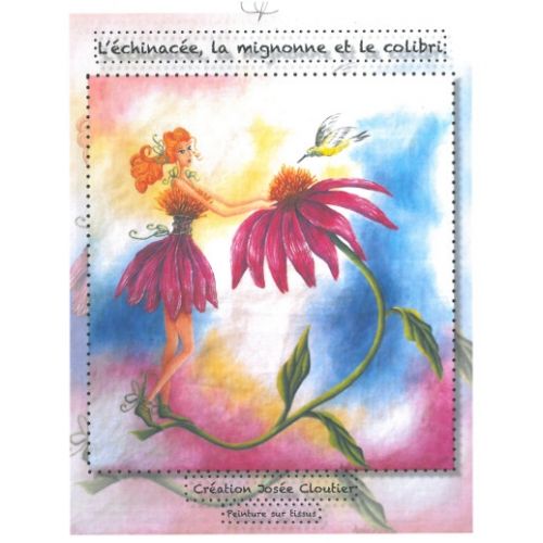 L'échinacée la mignonne et le colibri-JC (Français)