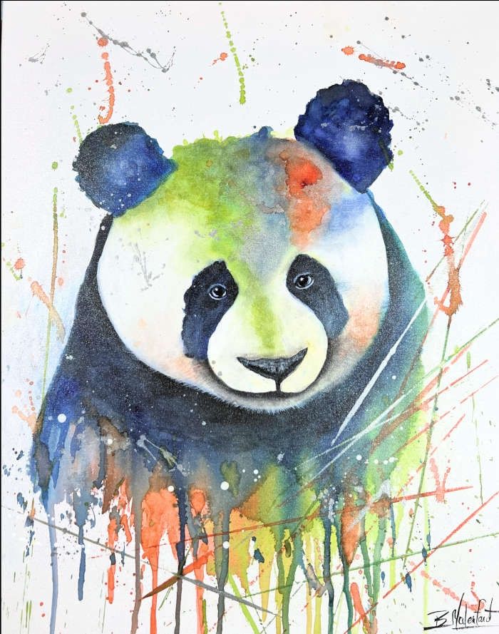 Painting Panda (frame included)