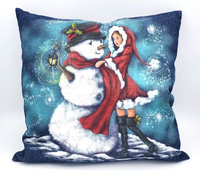 Housse Coussin Mignonne fête Noël 1 - Josée Cloutier
