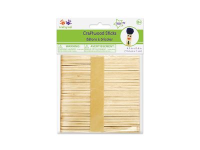 Bâtons à bricoler (100) 4.5"x.0.4" Krafty Kidi