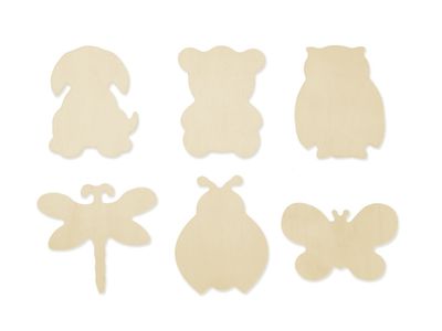 Découpe en bois, Formes d'animaux, 36 pièces