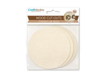 3 pièces de découpes en bois 8,7 cm - Rond
