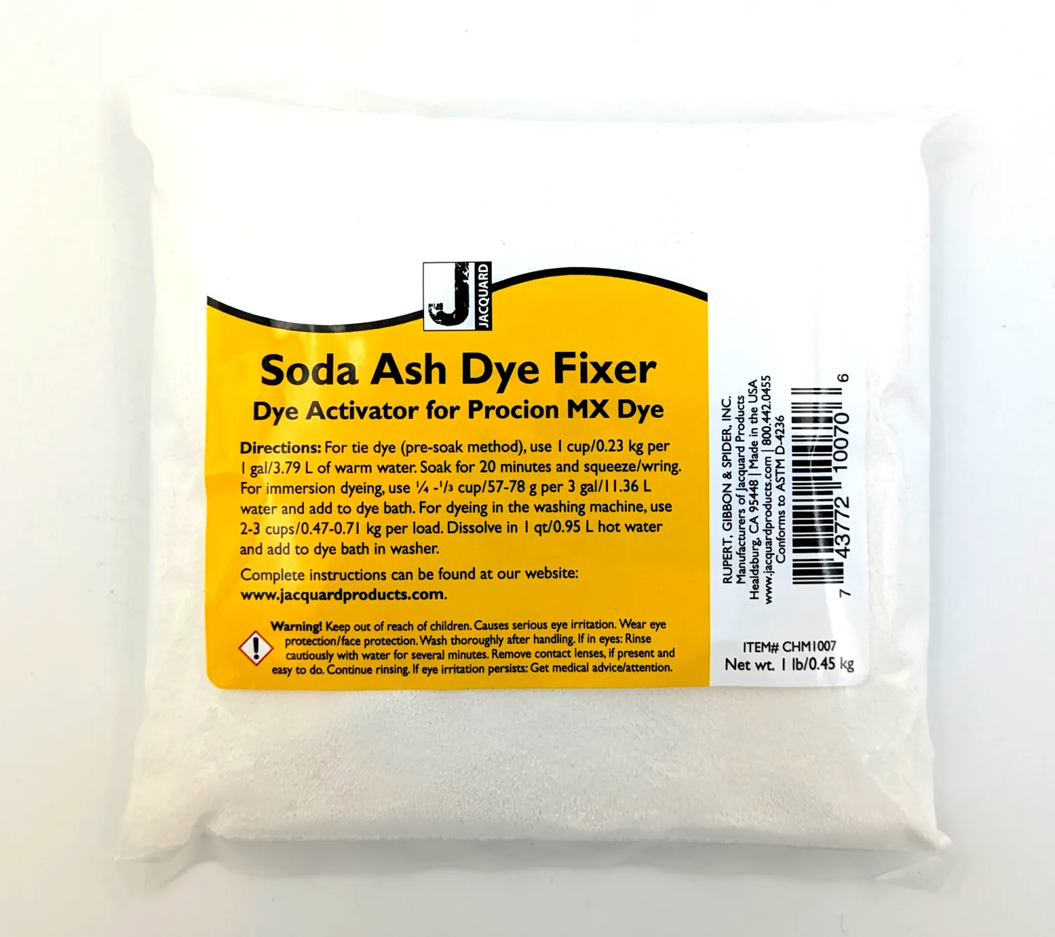 Cristaux de soude Cristaux de soude "soda ash" 1lb/450g - Jacquard