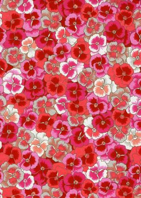 Chiyogami paper 949C 19 1/2 Chiyogami paper 949C 19 1/2"x26" - Red rose and white floral pattern