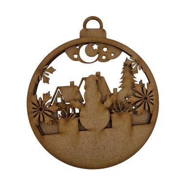 Boule 3D - Bonhomme de neige environ 5.5"