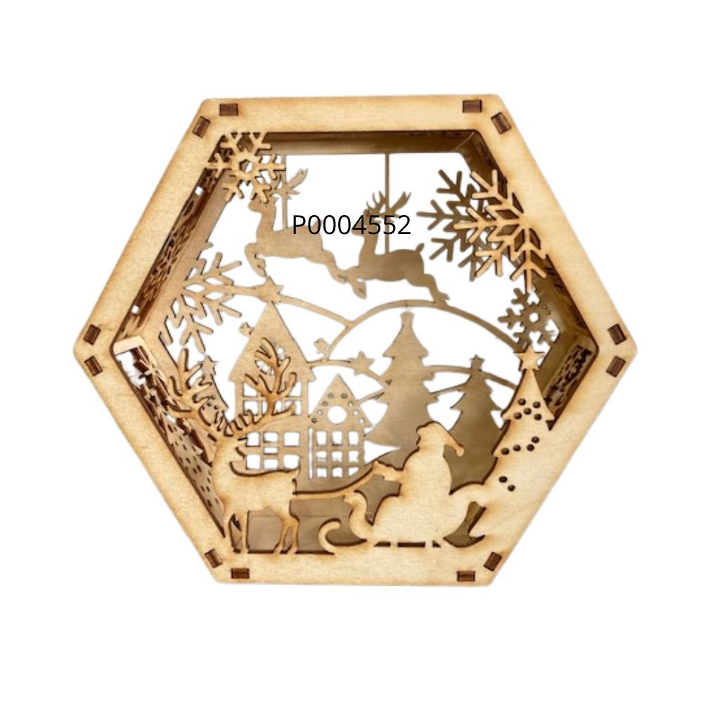 Cubic de Noël en bois N-JP148-060