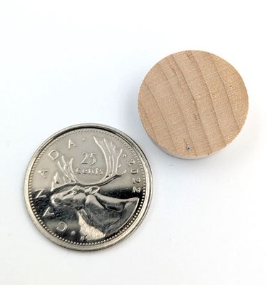 Wood piece round 3/4"x1/4"