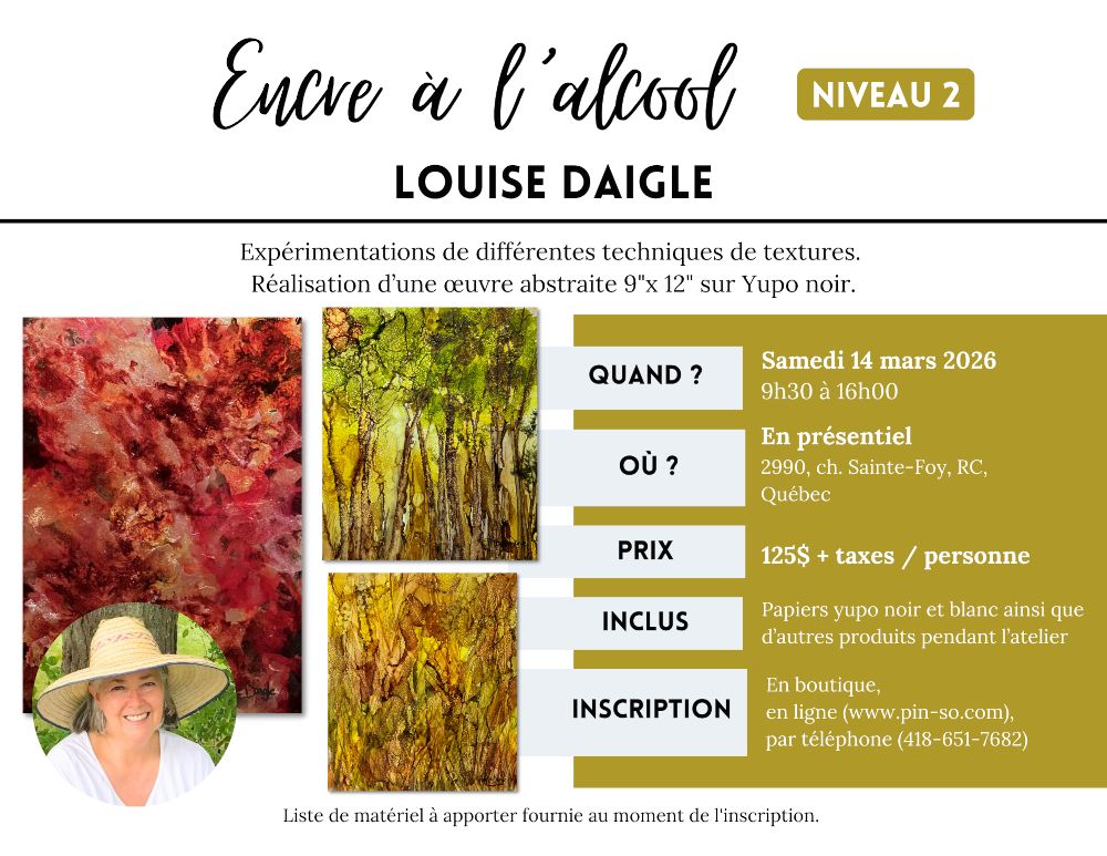 2026-02-28 Encre à l'alcool Niveau 2 - Louise Daigle