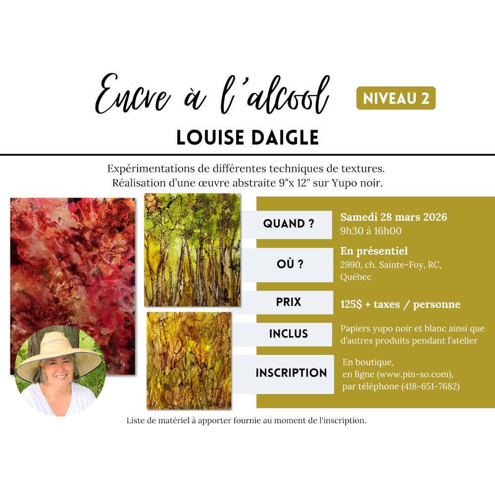 2026-03-28 Encre à l'alcool Niveau 2 - Louise Daigle 2026-03-28 Encre à l'alcool Niveau 2 - Louise Daigle