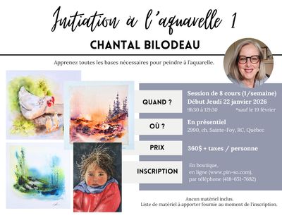 2026-01-22 Initiation à l'aquarelle 1 - Chantal Bilodeau
