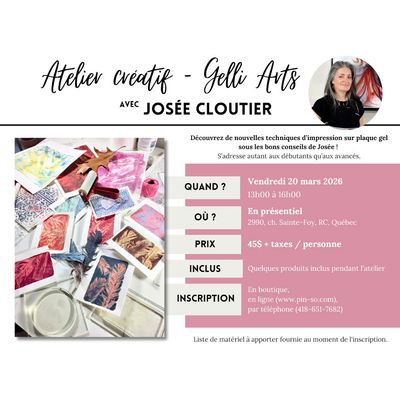 2026-03-20 Atelier créatif - Gelli Arts - Josée Cloutier