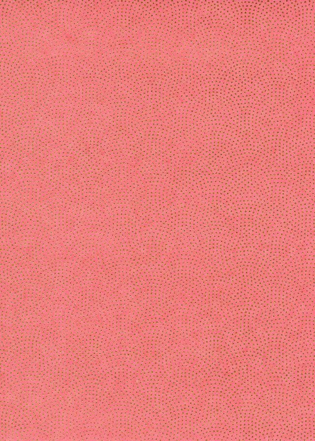 Papier Chiyogami 807C 9 Papier Chiyogami 807C 9"x12" - Motifs géométriques avec points or en demi cercle sur fond rose