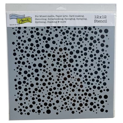 Stencil Random bubbles 12"x12" TCW975-DISC