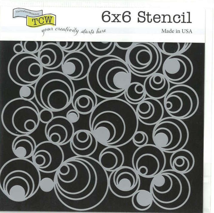 Stencil Mini Mod spirals 6"x6" TCW424S