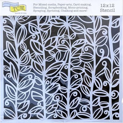 Stencil Leafy Vines 12"x12" TCW1061