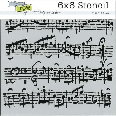 Stencil Mini Sheet Music) 6"x6" TCW579s