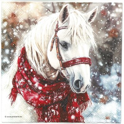 Serviettes de table - Ourson avec cadeau et Cheval (total de 10)