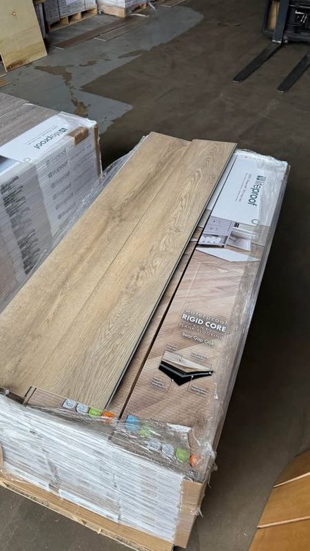 Pallets of lifeproof flooring 6mm/20 mil wear layer 3 colors available 570 sqft per pallet