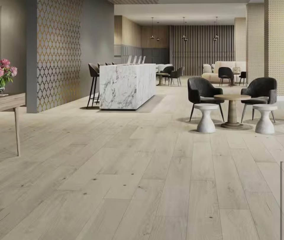 Salt Creek French Oak 1/2 in. T x 7.5 in. W Tongue &amp; Groove Wire Brushed Engineered Hardwood