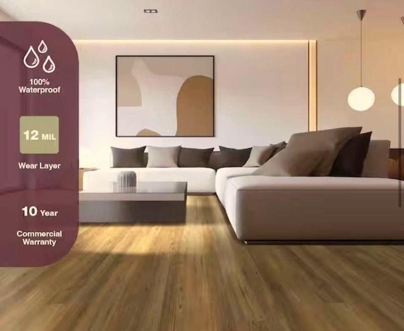 Saddle Ridge 12 MIL x 7 in. W x 48 in. L Waterproof Click Lock Luxury Vinyl Plank Flooring