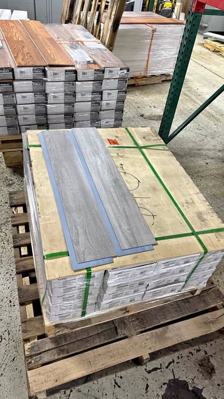 TrafficMaster Emerson 4 MIL x 6 in. W x 36 in. L Grip Strip Water Resistant Luxury Vinyl Plank Floor